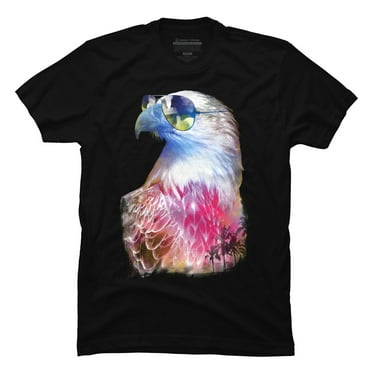 EAGLE EYES Mens Black Graphic Tee - Design By Humans  S