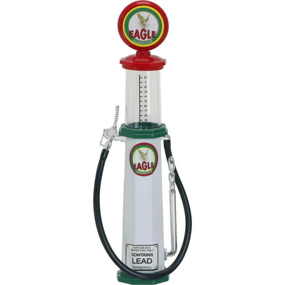 EAGLE GASOLINE VINTAGE GAS PUMP CYLINDER 1/18 SCALE BY ROAD SIGNATURE 98612