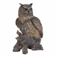 thumbnail image 1 of Hi-Line Gift Ltd. Eagle Owl on Stump Statue, 1 of 4