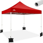 EAGLE PEAK 10x10 Heavy Duty Pop up Commercial Canopy Tent Instant Sun Shelter with Roller Bag, 4 Sandbags