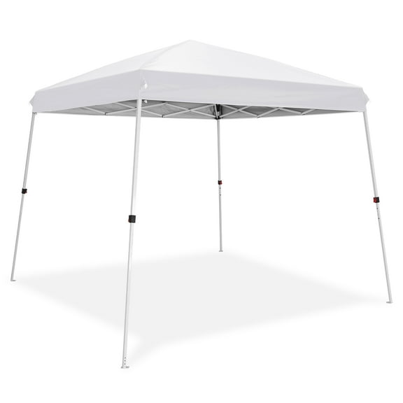EAGLE PEAK 10x10 Slant Leg Instant Outdoor Canopy Tent,White