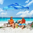 thumbnail image 1 of EAGLE PEAK 10x10 Slant Leg Pop Up Canopy Tent Easy One Person Setup Instant Outdoor Beach Canopy Folding Portable Sports Shelter 10x10 Base 8x8 Top(Blue Abstract), 1 of 9
