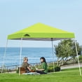 thumbnail image 1 of EAGLE PEAK 10x10 Slant Leg Pop Up Canopy Tent Easy One Person Setup Instant Outdoor Beach Canopy Folding Portable Sports Shelter 10x10 Base 8x8 Top(Fluorescent Green), 1 of 10