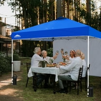EAGLE PEAK 12 x 12 Easy Set Up Straight Leg Pop Up Outdoor Canopy with One Removable Wall,Blue