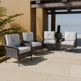 thumbnail image 1 of EAGLE PEAK 4 Pieces Patio Furniture Sets, Wicker Rattan Dining Chairs with Cushions, 1 of 9