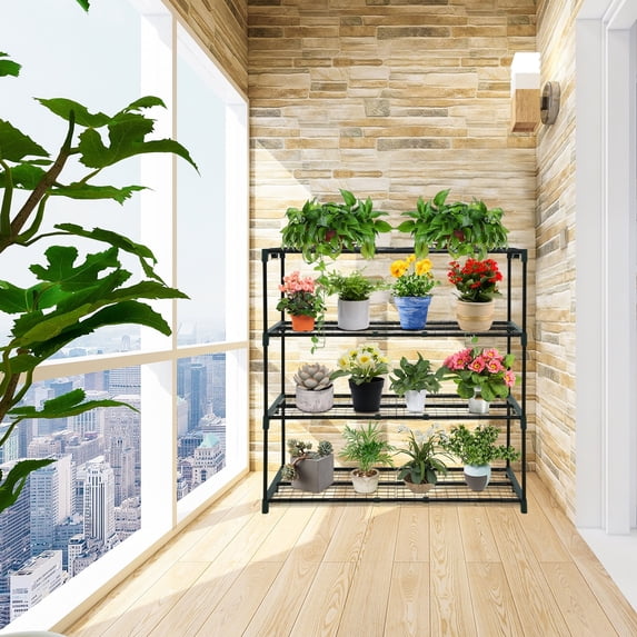EAGLE PEAK 42 in W x 17 in D x 42 in H Greenhouse Shelving Staging Outdoor / Indoor Plant Shelves