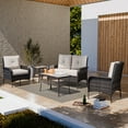 thumbnail image 1 of EAGLE PEAK 5-Piece Outdoor Furniture Set, All-Weather Patio Conversation Set w/ Dining Chairs & Coffee Table, 1 of 8