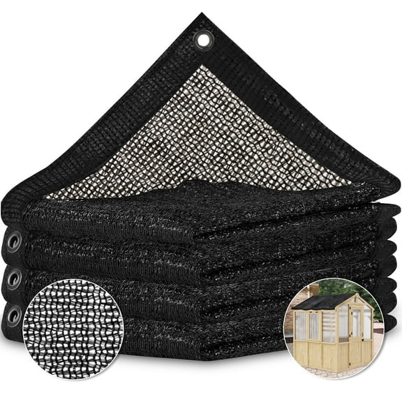 EAGLE PEAK 50% Sun Shade Cloth Mesh Cover with Grommets for Greenhouse for EAGLE PEAK 6.7x6x7.7 ft Wood Greenhouse, Black