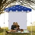 thumbnail image 1 of EAGLE PEAK 6.6 x 6.6 ft Easy Set Up Straight Leg Pop Up Outdoor Canopy with One Removable Wall,American Flag, 1 of 10