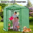thumbnail image 1 of EAGLE PEAK 6.6x6.6 ft Hexagon Pop up Greenhouse, Portable Walk-in Grow Tent, All-Weather Plant Shelter, Green, 1 of 10