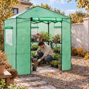 EAGLE PEAK 7 Ft. W x 7 Ft. D Pop up Greenhouse Portable Walk-in Outdoor Gardening Green House