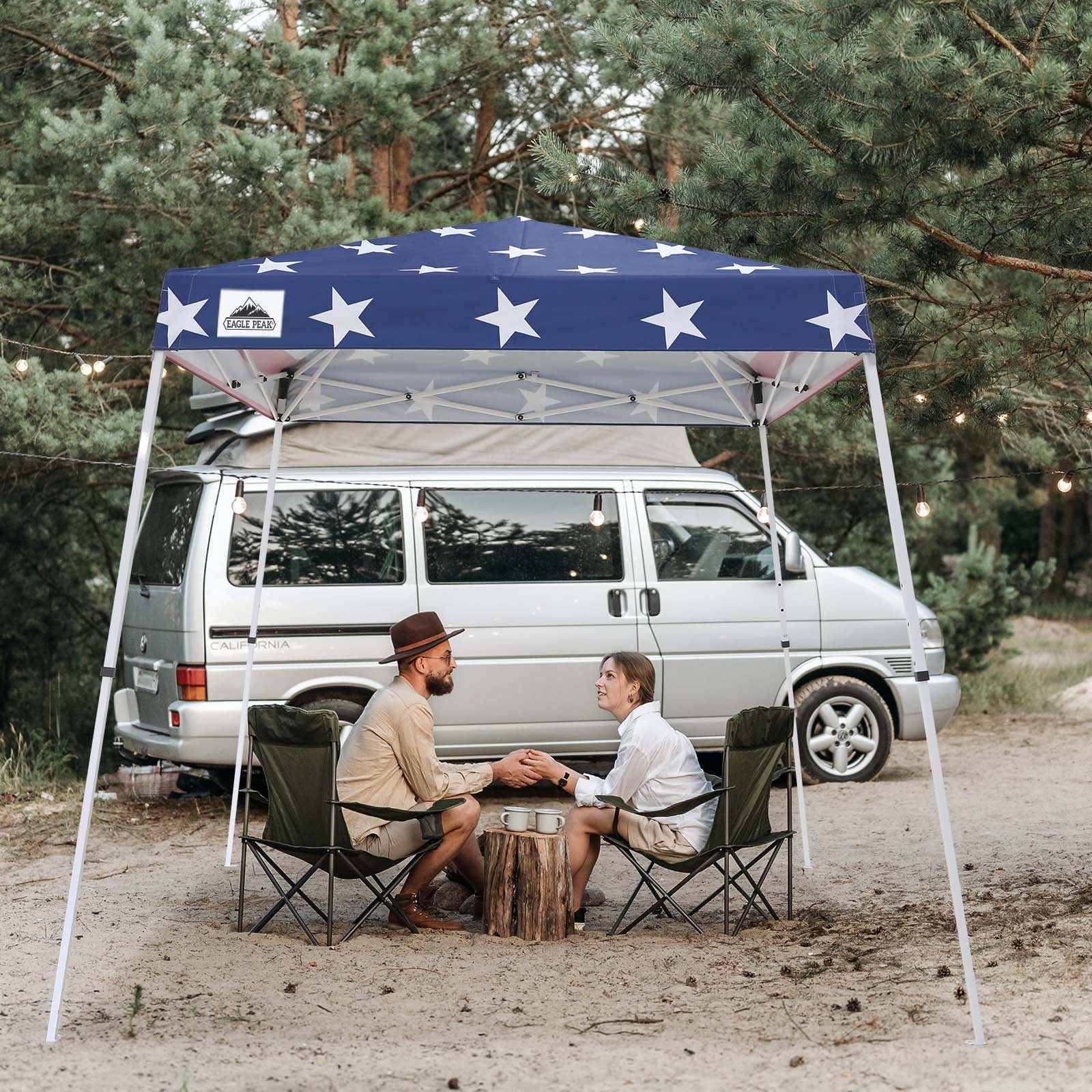 Eagle Peak 8x8 Green Steel Pop-up Canopy Tent