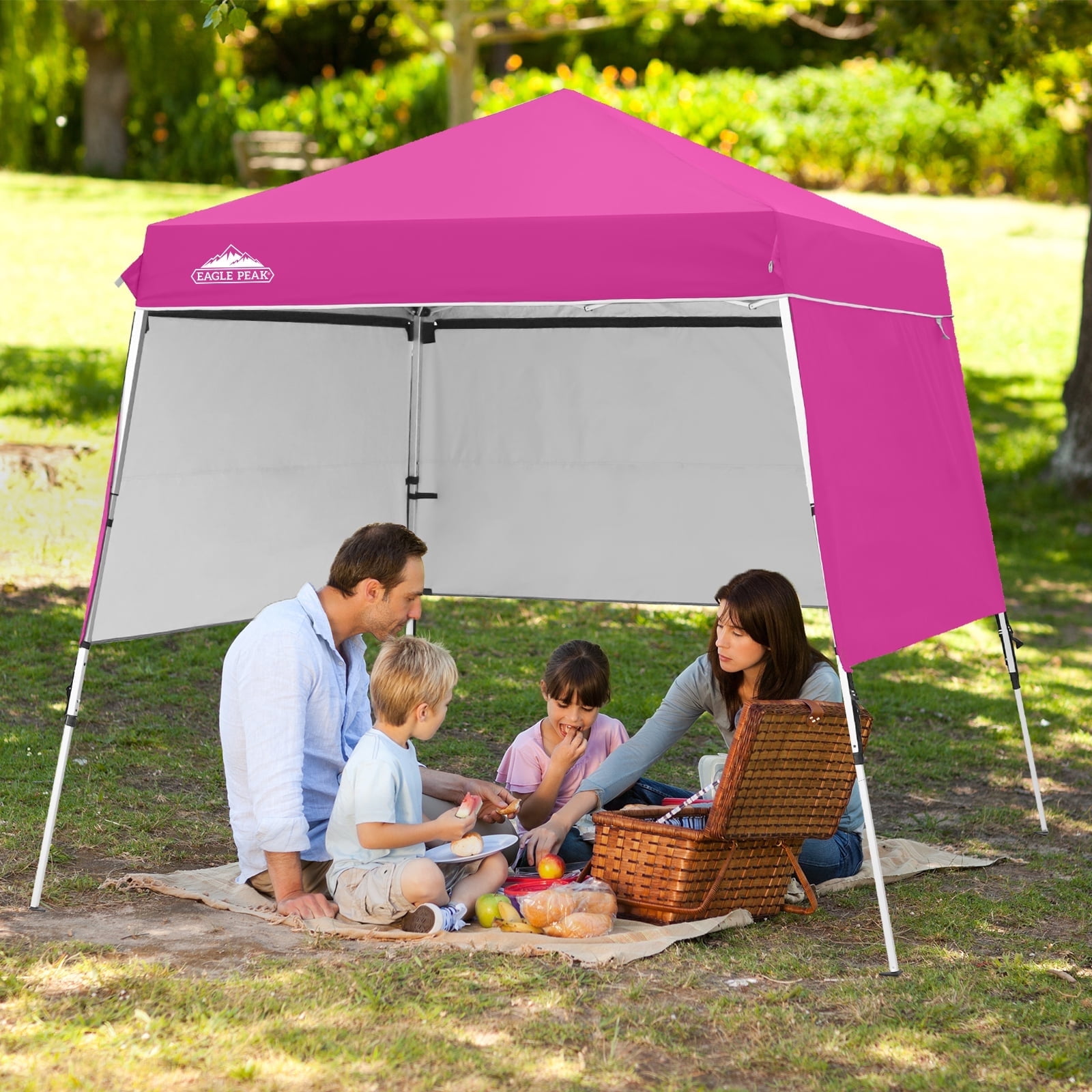 EAGLE PEAK 8ft x 8ft Instant Pop Up Aluminum Frame Slant Leg Outdoor ...