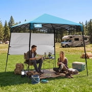 EAGLE PEAK 8x8 Slant Leg Lightweight Compact Portable Canopy w/ BackpackLight Blue