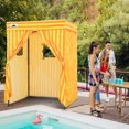 thumbnail image 1 of EAGLE PEAK Flat Compact 5x5 Pop-up Canopy Privacy Dressing Room,Portable Privacy Cabana for Pool, Photo Booth, or Camping, Yellow/Orange, 1 of 9
