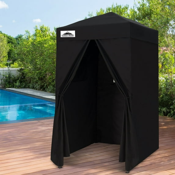 EAGLE PEAK Flex Ultra Compact 4x4 Pop-up Changing Room Canopy, (Black)