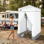 EAGLE PEAK Flex Ultra Compact 4x4 Pop-up Changing Room Canopy, Portable Privacy Cabana for Pool, Fashion Photoshoots, or Camping White