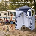 thumbnail image 1 of EAGLE PEAK Flex Ultra Compact 5x5 Pop-up Changing Room Canopy, Portable Privacy Cabana for Pool, Fashion Photoshoots, or Camping (Blue White), 1 of 10