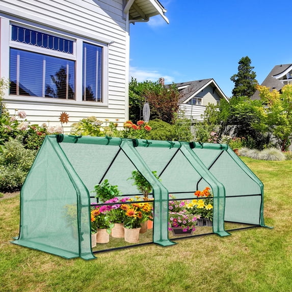 EAGLE PEAK Garden Portable Tunnel Greenhouse 95 x 36 x 36 in with Large Zipper Door for Indoor Or Outdoor Plants