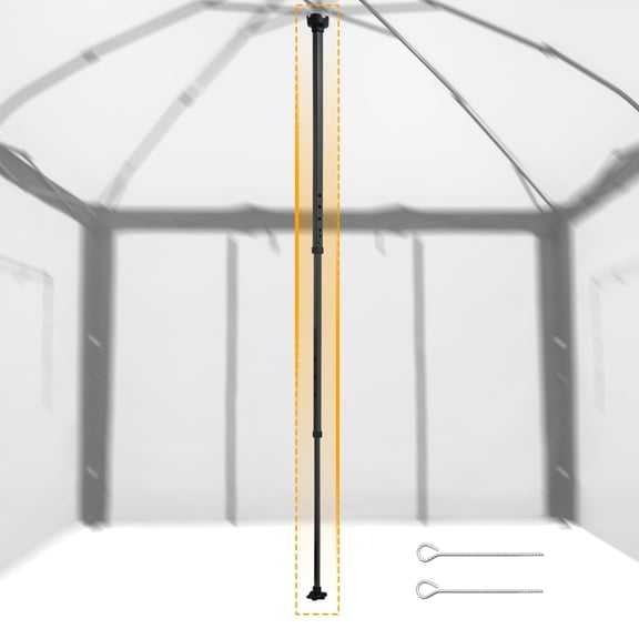EAGLE PEAK Greenhouse Steel Center Support Pole with Ground Stakes, Peak Reinforcement Bar for Frame Support & Weather Protection