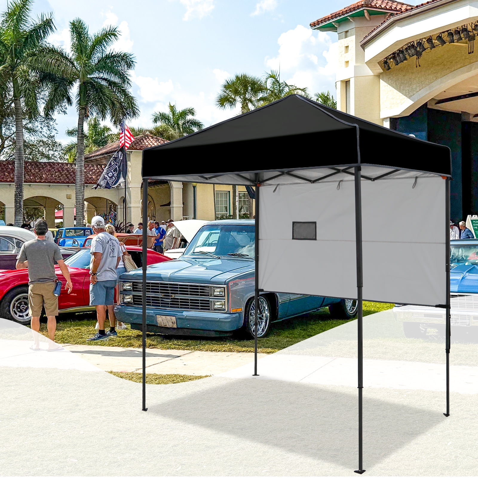 Eagle Peak 6x4 Black and Gray Adjustable Outdoor Canopy Tent