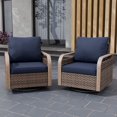 thumbnail image 1 of EAGLE PEAK Outdoor Rocking Chairs with Cushions, Set of 2, Brown/Blue, 1 of 8