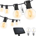 thumbnail image 1 of EAGLE PEAK Outdoor Solar Powered String Lights 50 ft G40 of Waterproof Patio Lights with 25 LED Shatterproof Bulbs (2 Spare), 4 Light Modes for Christmas, Wedding, Party, Garden, Porch, E12 Base, 1 of 7