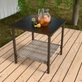 thumbnail image 1 of EAGLE PEAK Coastal Vista Rattan Wicker Side Table Outdoor Furniture Deck Garden Patio Pool, 1 of 7