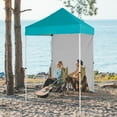 thumbnail image 1 of EAGLE PEAK Straight Leg Portable Outdoor Canopy Tent with One Removable Sunwall 5 x 5 ft, Turquoise, 1 of 9