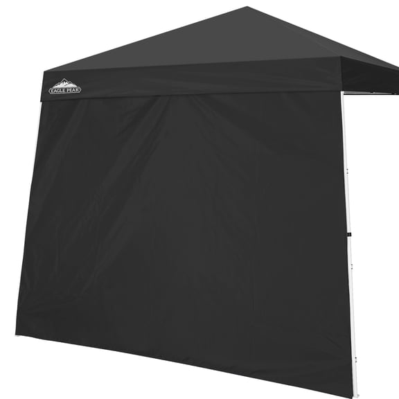 EAGLE PEAK 10' x 10' Black Slant Leg Outdoor Canopy Sidewall, Water-Resistant