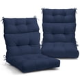 thumbnail image 1 of EAGLE PEAK Tufted Outdoor/Indoor High Back Patio Chair Cushion, Set of 2, 46 x 22 in,Dark Blue, 1 of 10
