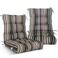 thumbnail image 1 of EAGLE PEAK Tufted Outdoor/Indoor Seat/Back Chair Cushion, Set of 2, 42 x 21 in,Brown Stripe, 1 of 9