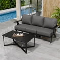 thumbnail image 1 of EAGLE PEAK Urban Slate 2 Piece Modern Outdoor Patio Furniture Set, Outdoor Couch and Coffee Table Set, Black/Gray, 1 of 9