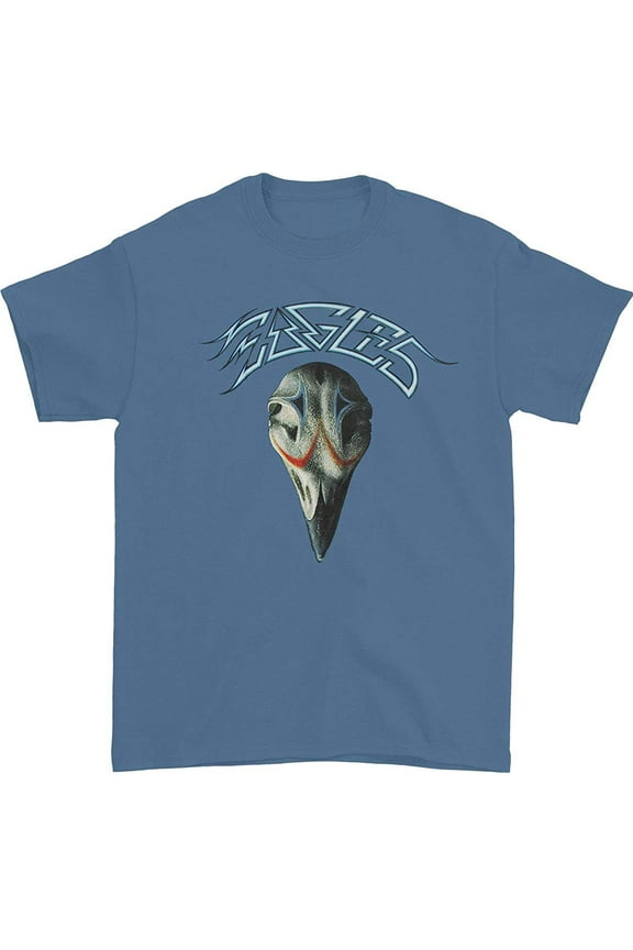Eagles Men's Greatest Hits Distressed Logo T-Shirt Blue Medium | Officially Licensed Merchandise