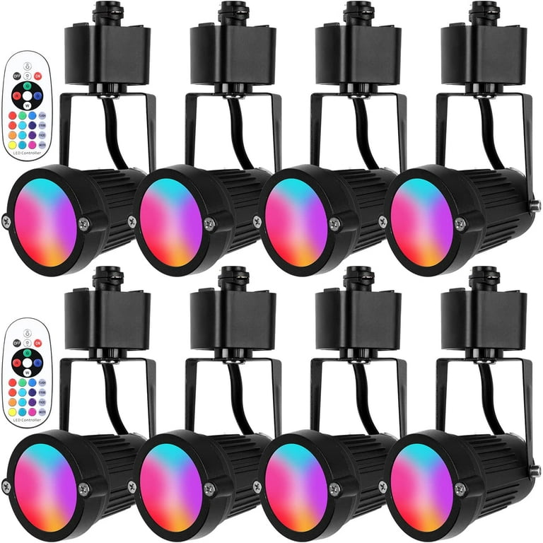 EAGLOD 12W RGB LED Track Light Heads Dimmable RGBW H Type Track