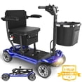 thumbnail image 1 of EAGLOG Light Weight 4 Wheels Mobility Scooter for Seniors, Electric Folding Wheelchair Device for Travel, 12.4 Miles Range, Blue, 1 of 14