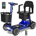 thumbnail image 1 of EAGLOG Lightweight Mobility Scooter for Seniors, Foldable Motorized Scooters with Removable Lithium Battery, Pneumatic Tires, Airport Approved, 12.4 Miles Range, 330lb Capacity, Blue, 1 of 14