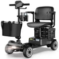 thumbnail image 1 of EAGLOG Upgrade 4 Wheels Mobility Scooter with Removable Battery, Compact Heavy Duty Mobile for Travel, Foldable Powered Wheelchair for Adult, 330lbs, Black, 1 of 9