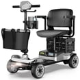 thumbnail image 1 of EAGLOG Upgrade 4 Wheels Mobility Scooter with Removable Battery, Compact Heavy Duty Mobile for Travel, Foldable Powered Wheelchair for Adult, 330lbs, Silver, 1 of 12