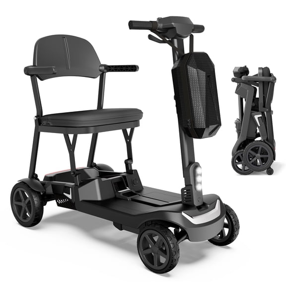 EAGLOG YL-985s Foldable Mobility Scooter for Seniors, 43Lbs Lightweight Aluminum Electric Wheelchair, 2 Lithium Battery, Black