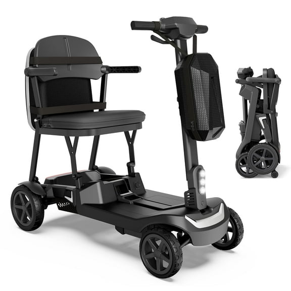 EAGLOG YL-985s Foldable Mobility Scooter for Seniors, 43Lbs Lightweight Aluminum Electric Wheelchair, 2 Lithium Battery, Black