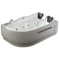 thumbnail image 1 of EAGO AM124ETL-L 6 ft Right Drain Corner Acrylic White Whirlpool Bathtub for Two, 1 of 9