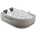 EAGO AM124ETLR 6 ft Right Corner Acrylic White Whirlpool Bathtub for