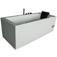 thumbnail image 1 of EAGO AM154ETL-L6 6 ft Acrylic White Rectangular Whirlpool Bathtub w Fixtures, 1 of 12