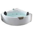 thumbnail image 1 of EAGO AM200 5' Rounded Modern Double Seat Corner Whirlpool Bath Tub with Fixtures, 1 of 12