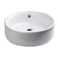thumbnail image 1 of EAGO BA129 16" ROUND CERAMIC ABOVE MOUNT BATHROOM BASIN VESSEL SINK, 1 of 6
