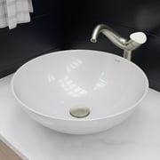 EAGO BA351 18 ROUND CERAMIC ABOVE MOUNT BATHROOM BASIN VESSEL SINK