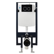 EAGO PWG380-BM Black Matte Dual Flush Wall Mounted Toilet Tank Carrier for WD101, WD332, WD333