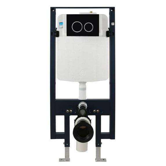 EAGO PWG380-BM Black Matte Dual Flush Wall Mounted Toilet Tank Carrier for WD101, WD332, WD333