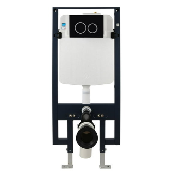 EAGO PWG380-BM Black Matte Dual Flush Wall Mounted Toilet Tank Carrier for WD101, WD332, WD333